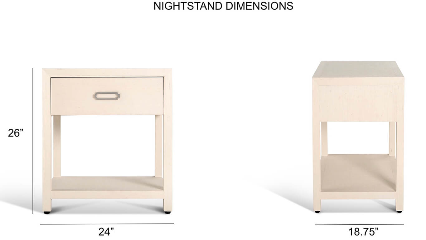 raffia nightstand image shows product size