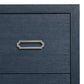 raffia six drawer dresser in blue indigo colour detail of hardware