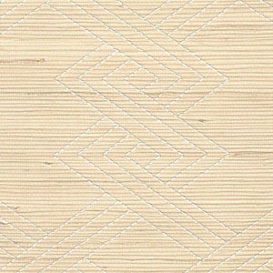 Grasscloth Embroidery Wallcovering - 1 Roll 36" Wide x 288" long